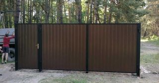 Купить распашные ворота из профнастила Шумерля, цена от 2747 руб.